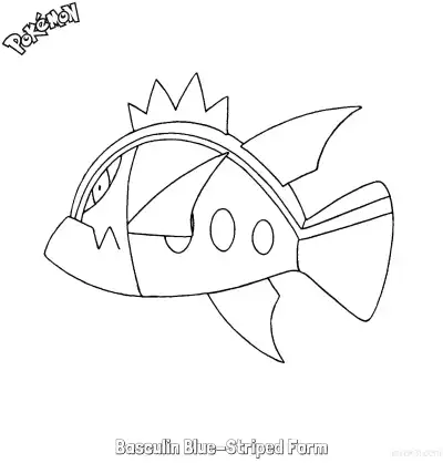 Free printable Basculin Blue-Striped Form Coloring Page - Free Printable Pokemon Coloring Sheets coloring page
